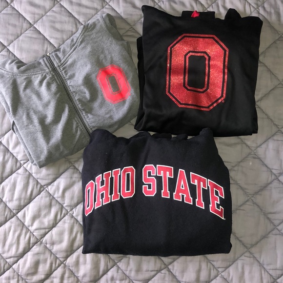 The Ohio State University Tops - OSU hoodie and zip-up bundle.